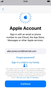 Press Continue. Press Continue.