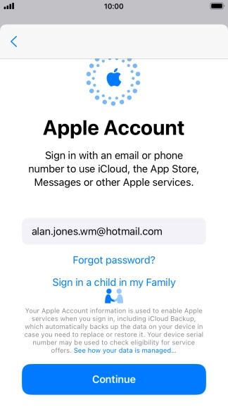 Press Continue. Press Continue.