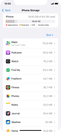 Press the required app. Press the required app.