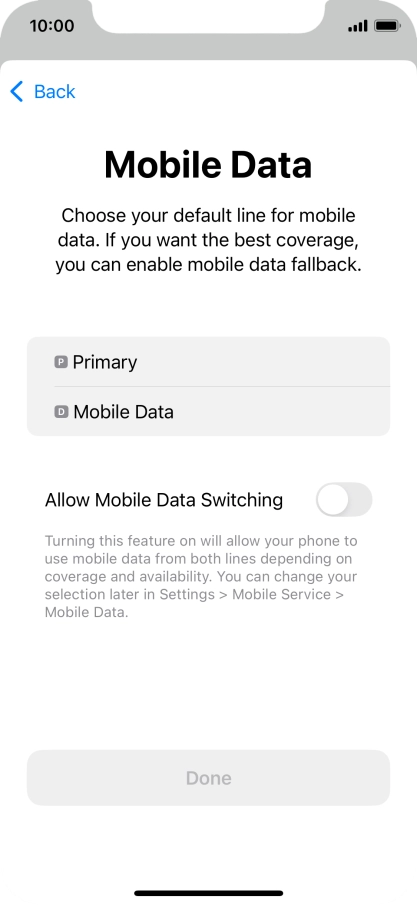 Press the required price plan.