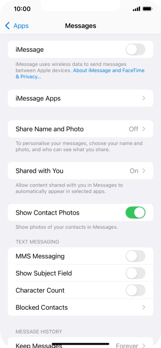 Press the indicator next to 