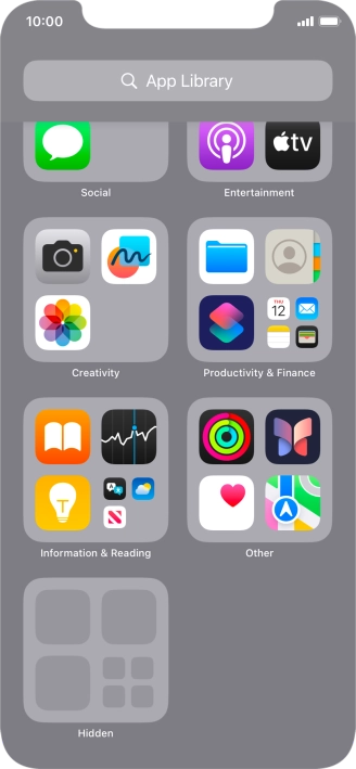 The app is now placed in the Hidden folder in the App Library.