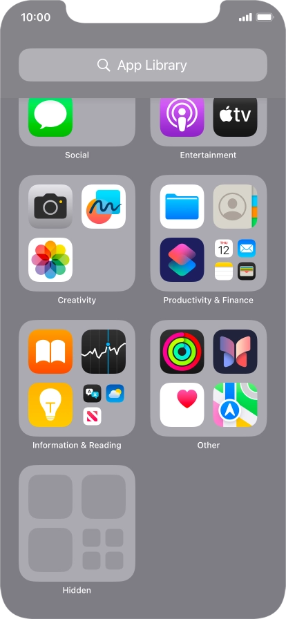 The app is now placed in the Hidden folder in the App Library.