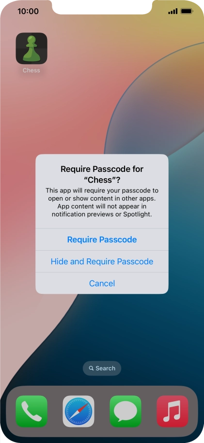 Press Require Passcode.