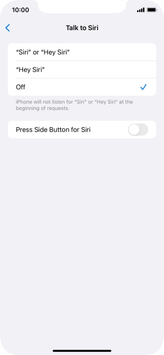 Press the indicator next to Press the indicator next to