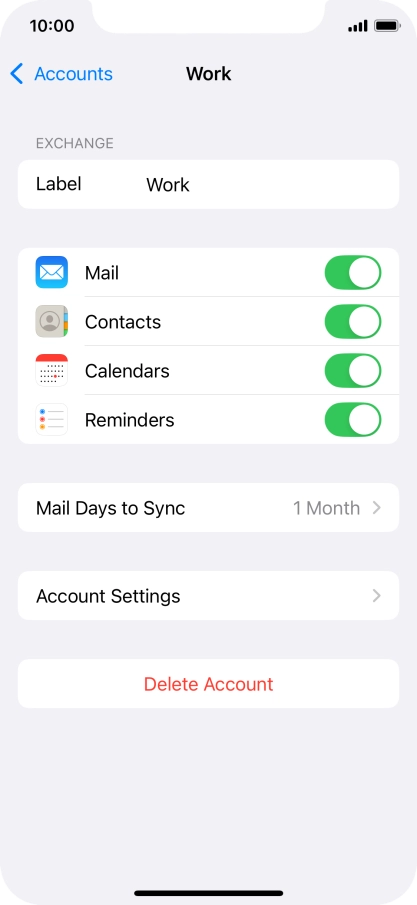 Press Delete Account.
