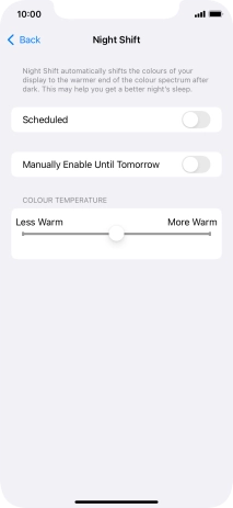 Press the indicator next to 