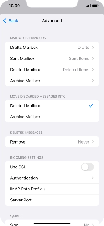 Press the indicator next to 