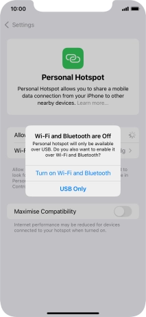 If Wi-Fi is turned off, press Turn on Wi-Fi and Bluetooth.