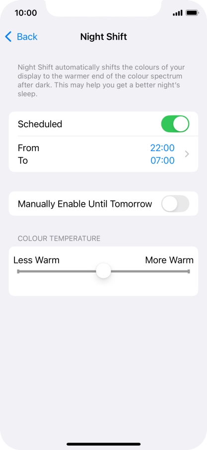 Press the indicator next to 