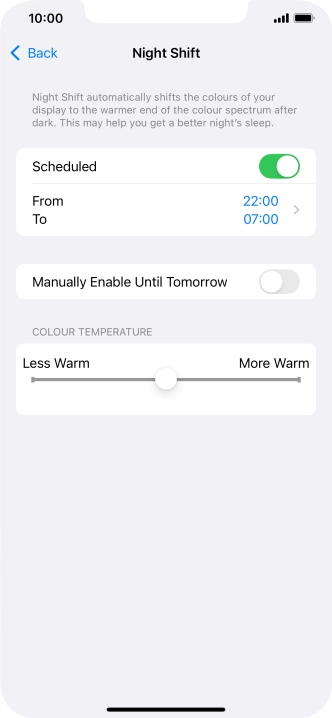Press the indicator next to 