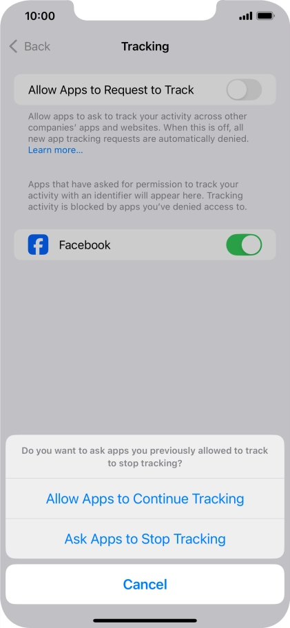 If you turn off the function, press the required setting. If you turn off the function, press the required setting.