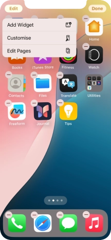 Press Customise. Press Customise.