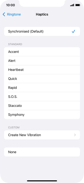 Press the required setting to turn on the function.