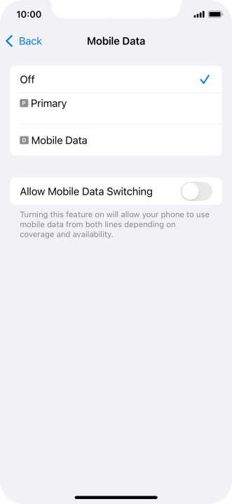 Press the required price plan.