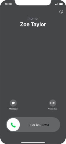 Press and drag the accept call icon right.