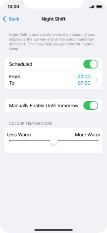 Press and drag the indicator below 