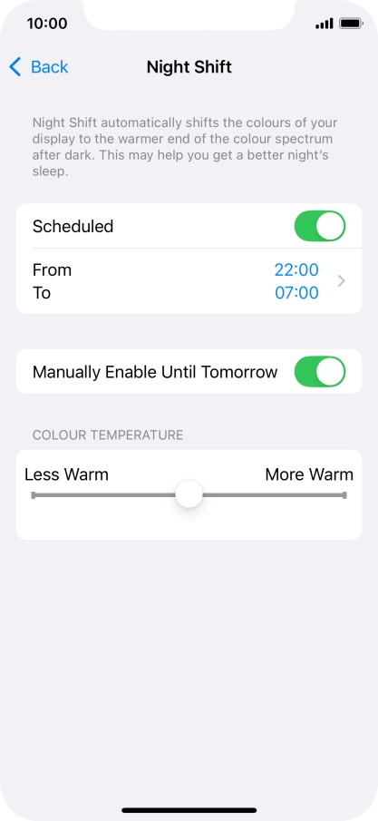 Press and drag the indicator below 