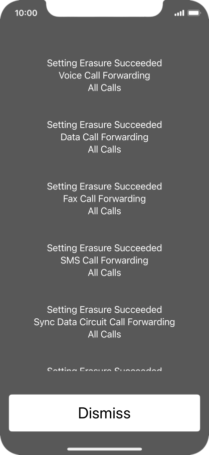 Press Dismiss. Press Dismiss.