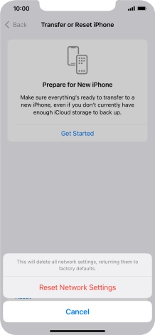 Press Reset Network Settings.
