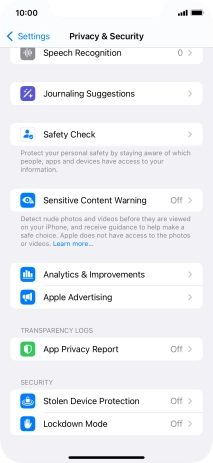 Press App Privacy Report.