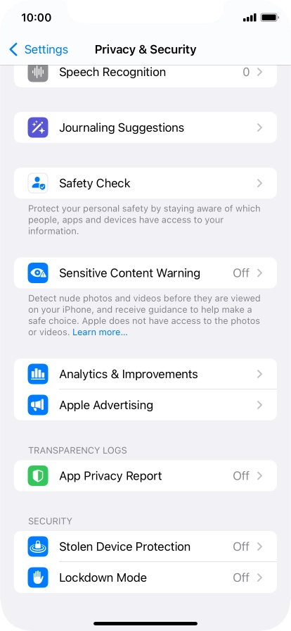Press App Privacy Report.