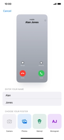 Press the required category and follow the instructions on the screen to select and save the required picture to your Contact Poster. Press the required category and follow the instructions on the screen to select and save the required picture to your Contact Poster.