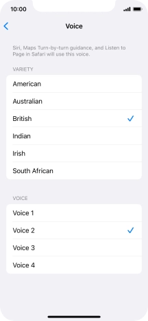 Press the required accent.