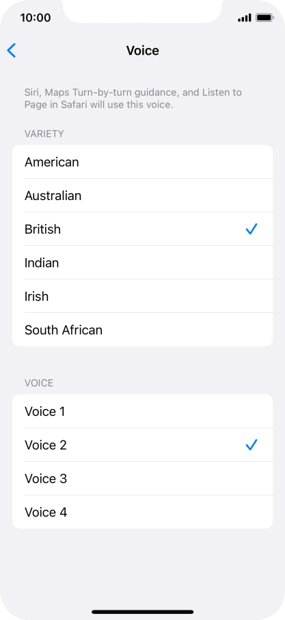Press the required accent.