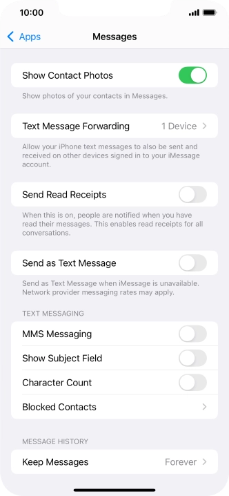 Press the indicator next to 
