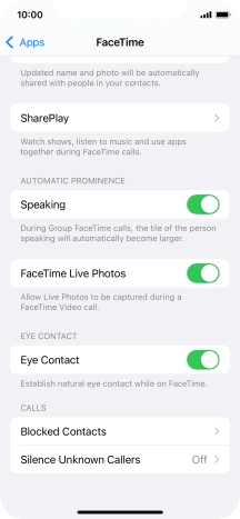 Press Blocked Contacts.