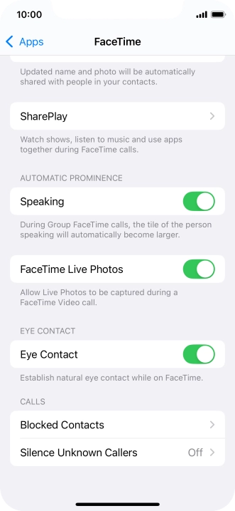 Press Blocked Contacts.
