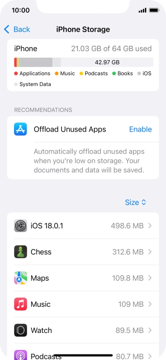 Press the required app. Press the required app.