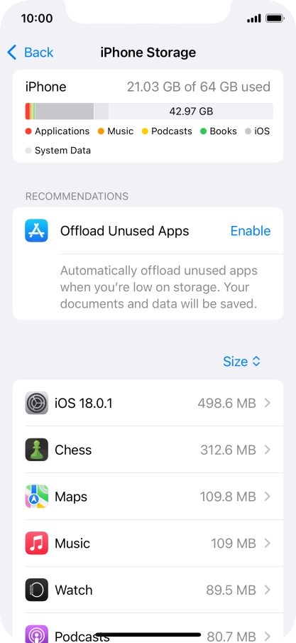 Press the required app. Press the required app.