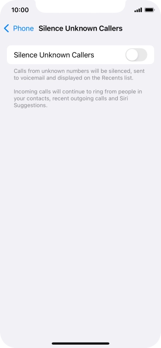 Press the indicator next to 