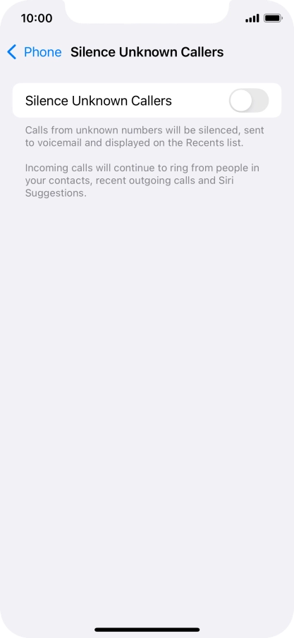 Press the indicator next to 