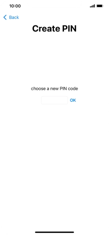 Key in a new four-digit PIN and press OK.