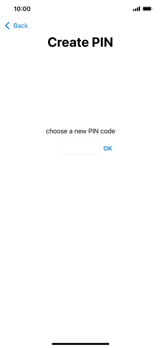 Key in a new four-digit PIN and press OK.