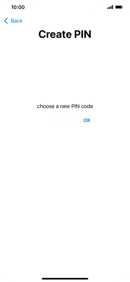 Key in a new four-digit PIN and press OK.