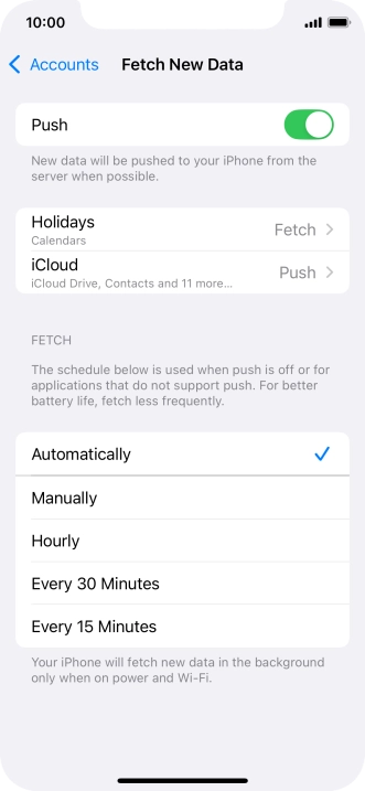 Press the indicator next to 
