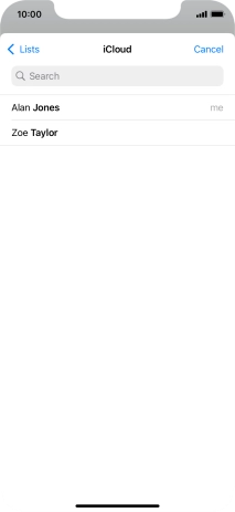Press the required contact. Press the required contact.