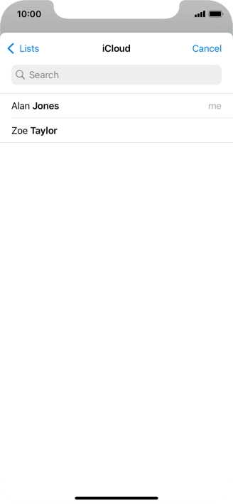 Press the required contact. Press the required contact.