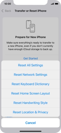 Press Reset Network Settings.
