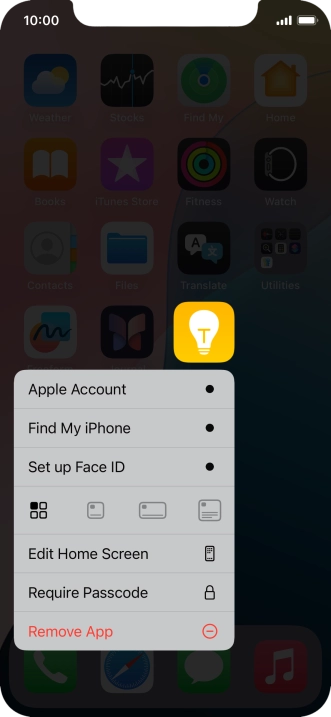 Press Remove App. Press Remove App.