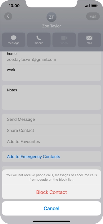 Press Block Contact.