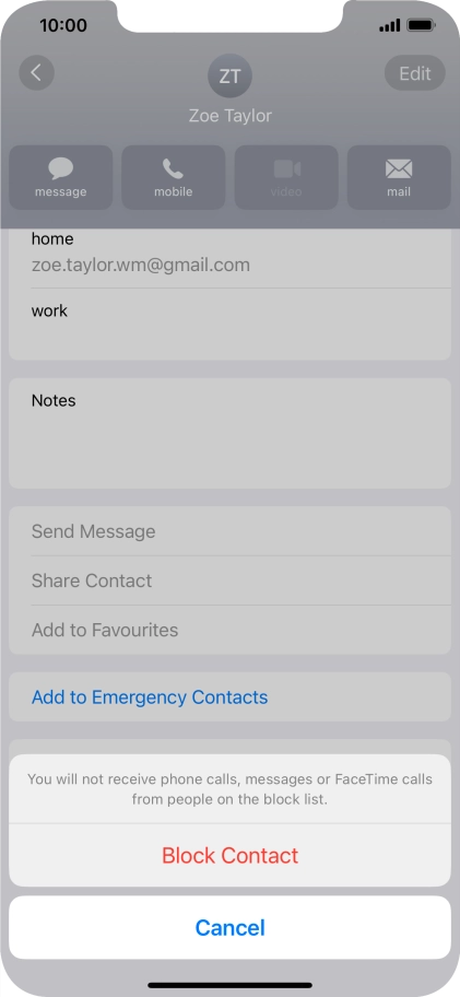 Press Block Contact.