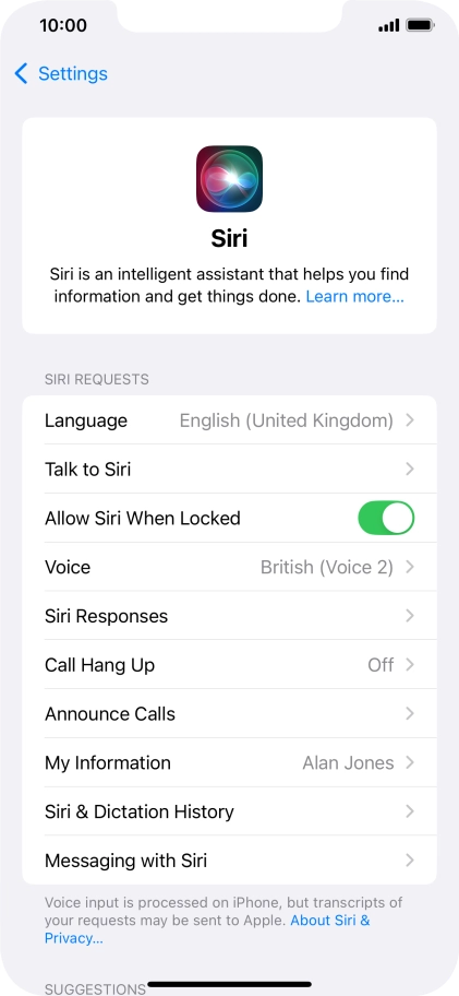 Press the indicator next to 