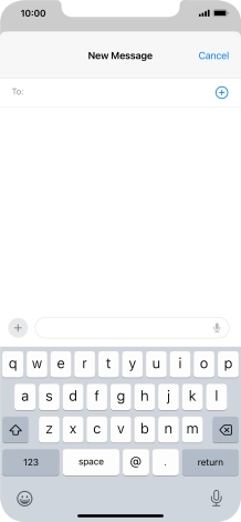 Press To: and key in the first letters of the recipient's name.