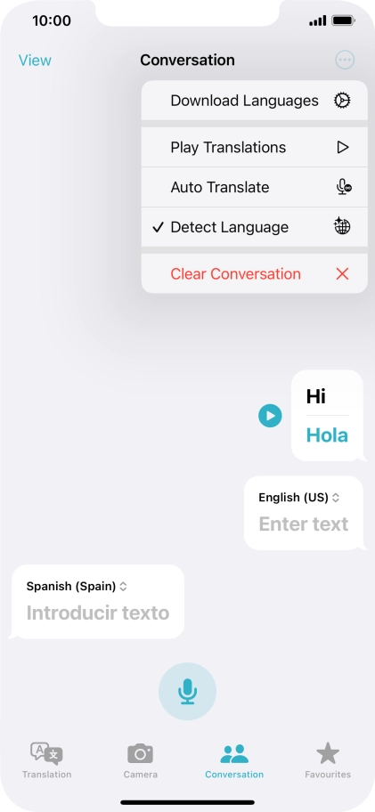 Press Clear Conversation.