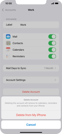 Press Delete from My iPhone.